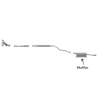 Nissan Sentra 1.8L (2013-2019) (SR sub-model Only) Rear Muffler