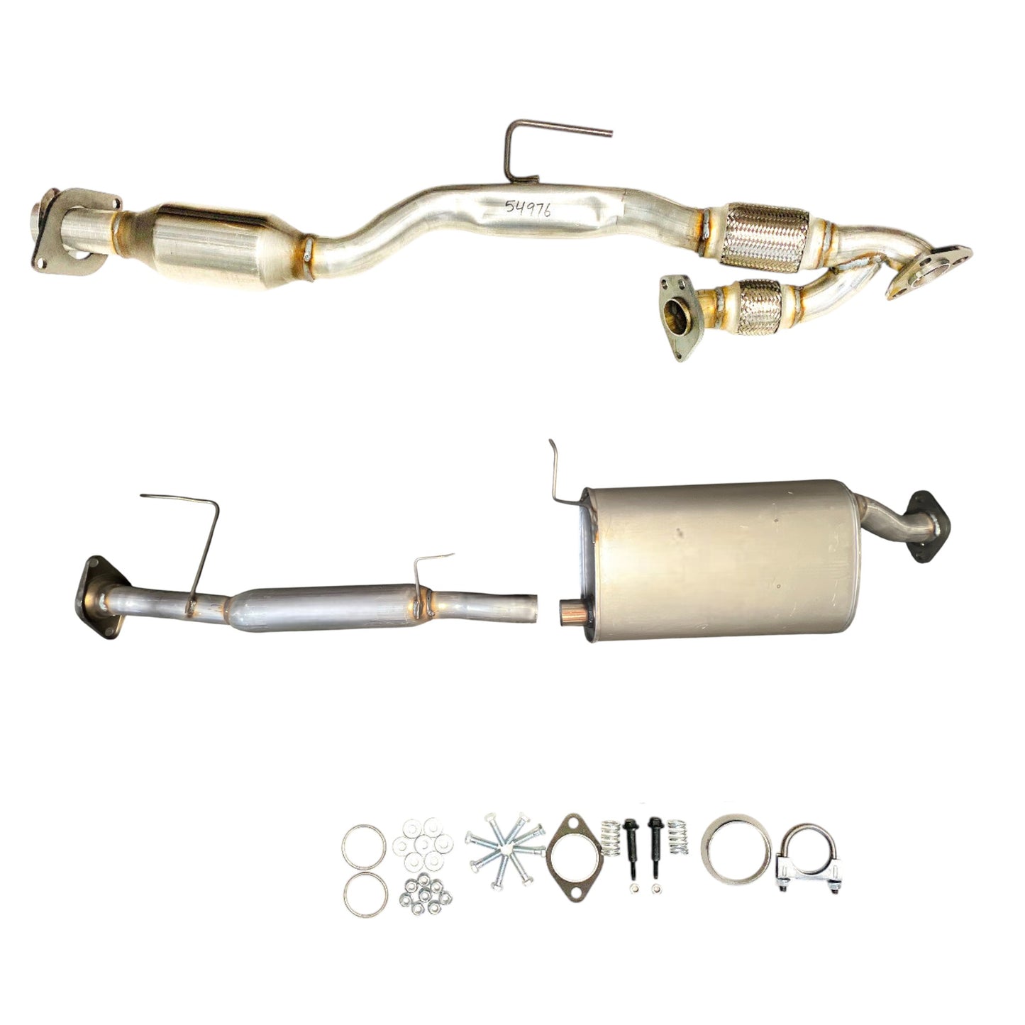 Infiniti QX60 3.5L (2014-2017) Converter with Flex Pipe, Middle Muffler and Rear Muffler
