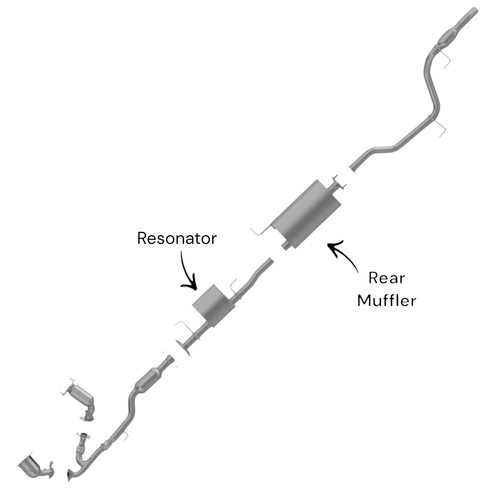 INFINITI JX35 3.5L (2013) Resonator and Rear Muffler