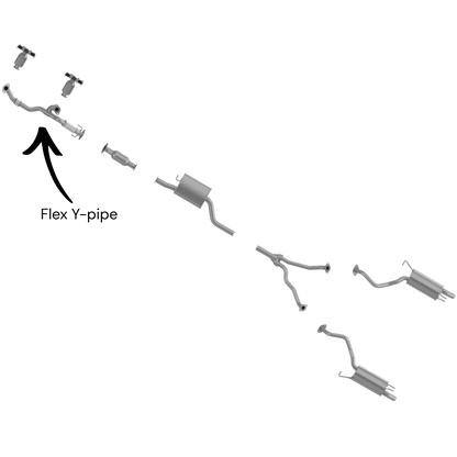 Hyundai Santa Fe 2.7L AWD (2007-2009) flex pipe