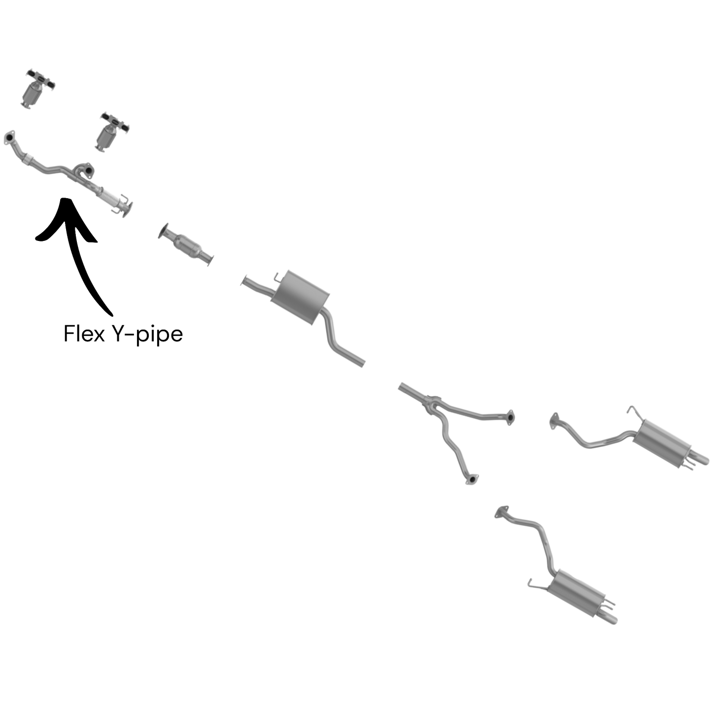 Hyundai Santa Fe 2.7L FWD (2007-2009) flex pipe