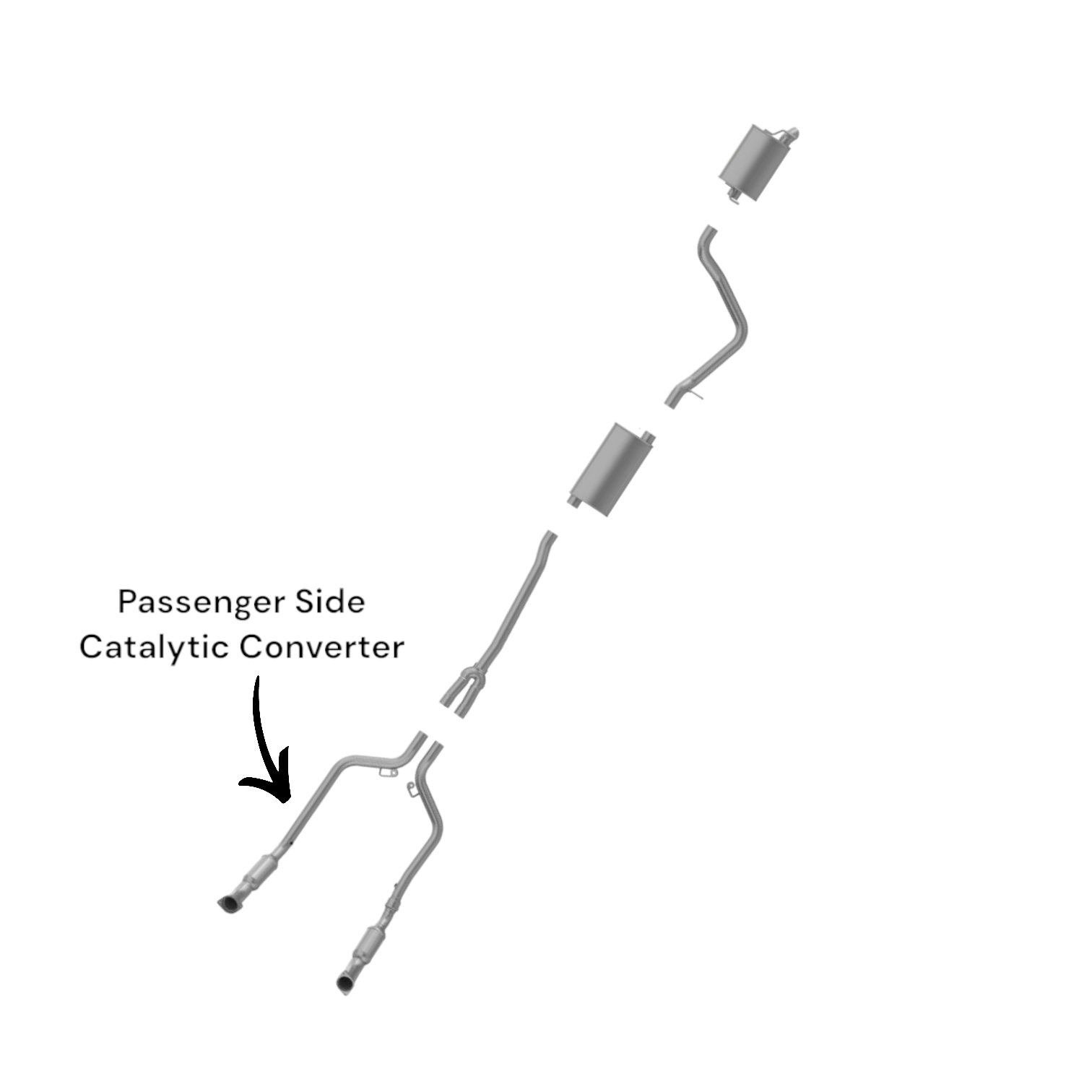 Dodge Magnum 3.5L (2005-2008) RWD Passenger Side Catalytic Converter