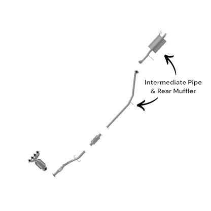 KIA Rio 1.6L (2006-2011) Intermediate Pipe & Rear Muffler