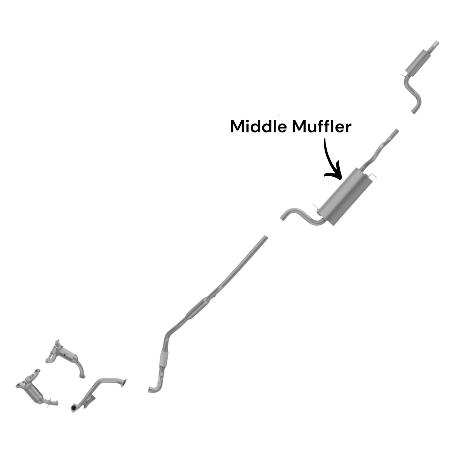 Chrysler Town & Country 4.0L (2008-2010) Middle Muffler