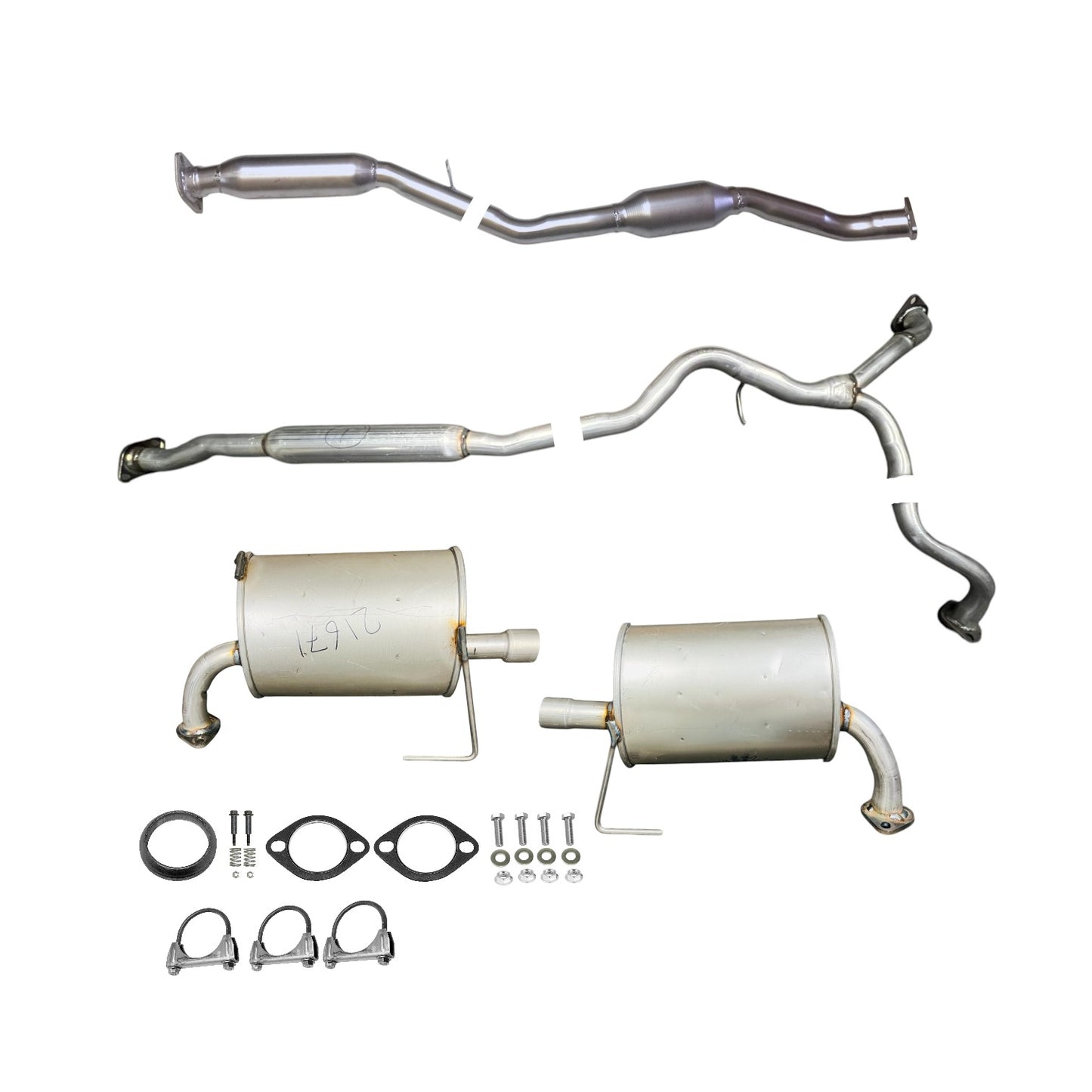 Subaru Outback 2.5L (Non-Turbocharged) 2006-2009 Catalytic Converter, Resonator with Y-Pipe and Mufflers