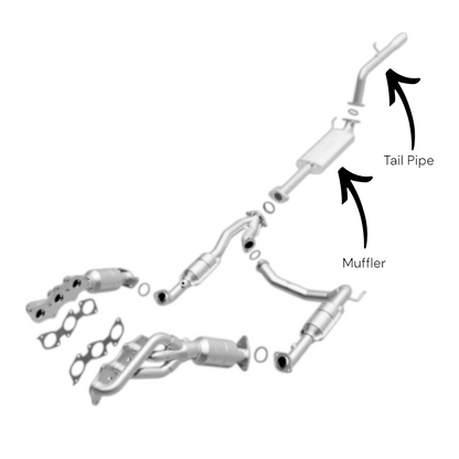 Toyota FJ Cruiser 4.0L 2007-2014 Muffler with Tail Pipe