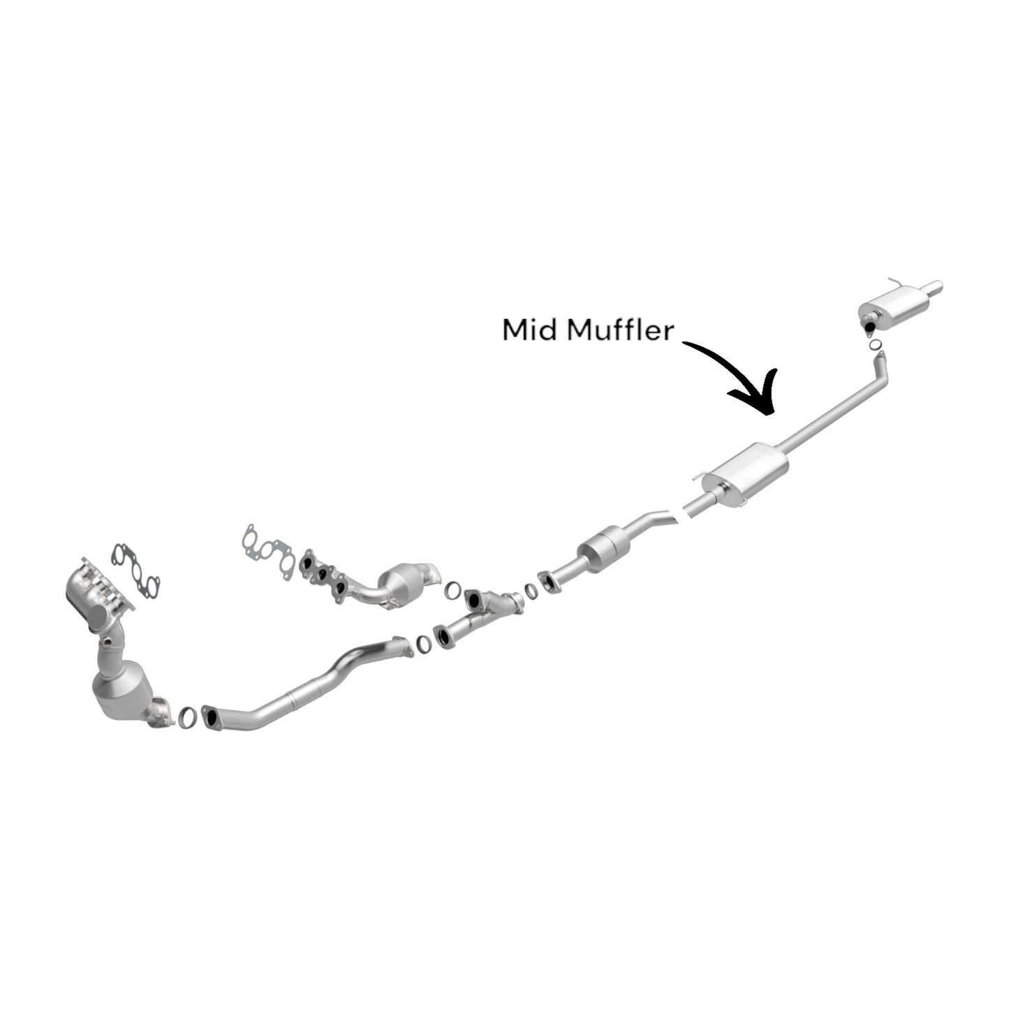 55605 - Lexus RX400H (2006-2008) & Toyota Highlander 3.3L (2006-2007) Mid Muffler