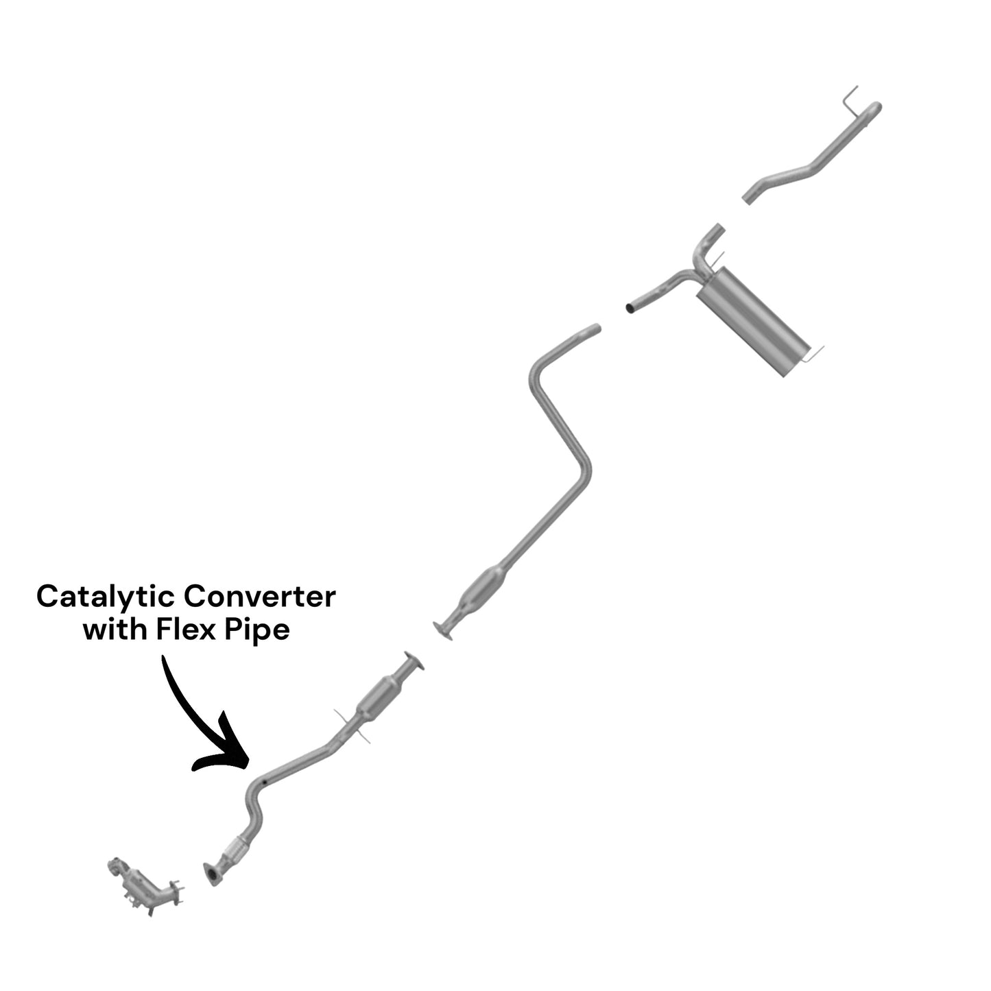 Chevrolet Cruze 1.4L (2011-2015) (Turbo) Catalytic Converter With Flex Pipe