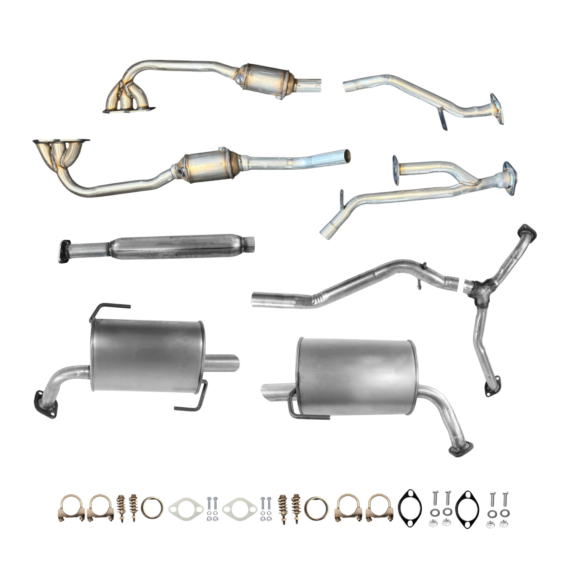 Subaru Tribeca 3.6L (2010-2014) Left & Right Catalytic Converter, Resonator, Y-Pipe, Left & Right Mufflers