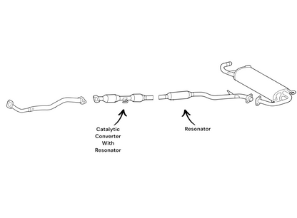 Toyota Venza 2.7L 2009-2015 Catalytic Converter And Resonator