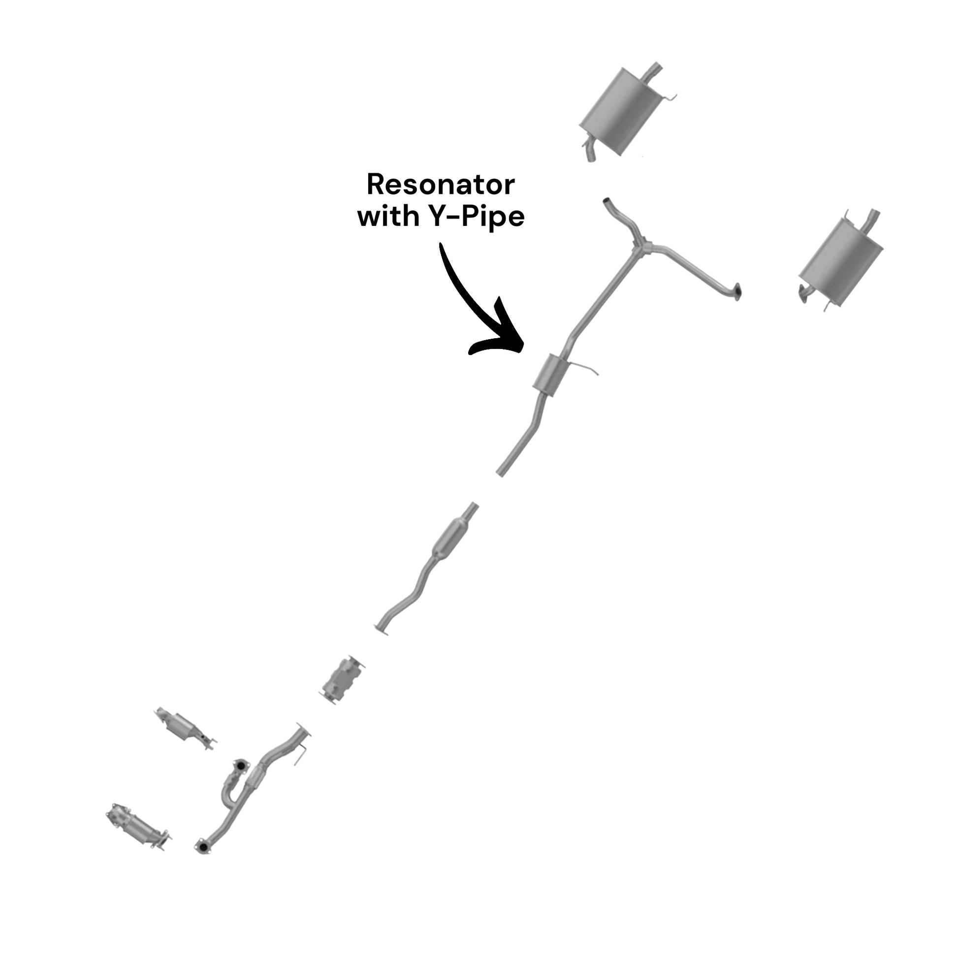 Honda Accord 3.0L (2005-2007) (FHEV) Rear Resonator With Y-Pipe