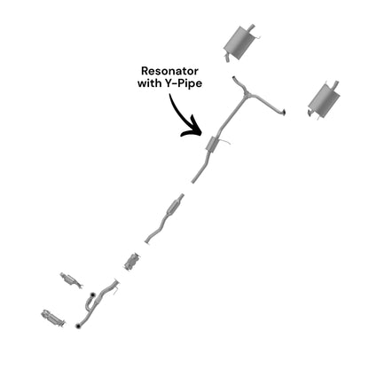 Honda Accord 3.0L (2005-2007) (FHEV) Rear Resonator With Y-Pipe