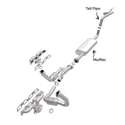 Jeep Commander 4.7L 2006-2009 Muffler and Tail pipe