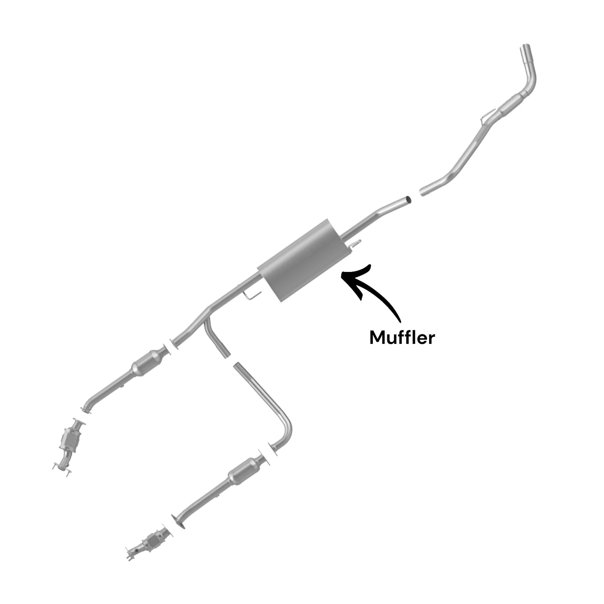 Nissan Frontier 4.0L (2005, 2006) Muffler