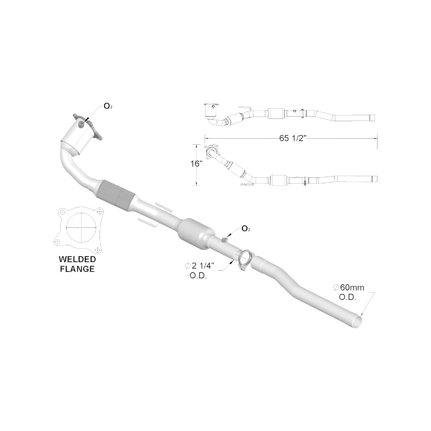 Volkswagen Jetta 2.0L (2006-2010) Catalytic Converter