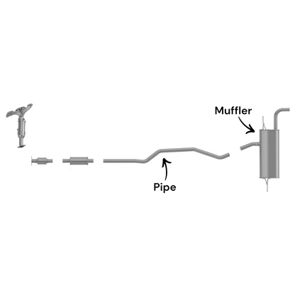 Ford Fusion 1.5L (2014-2016) (FWD) (Non-Hybrid) (Turbo) Pipe and Muffler