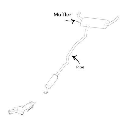 Silencieux pour Ford Fusion 2.0L (2013-2020) (traction avant) (turbo)