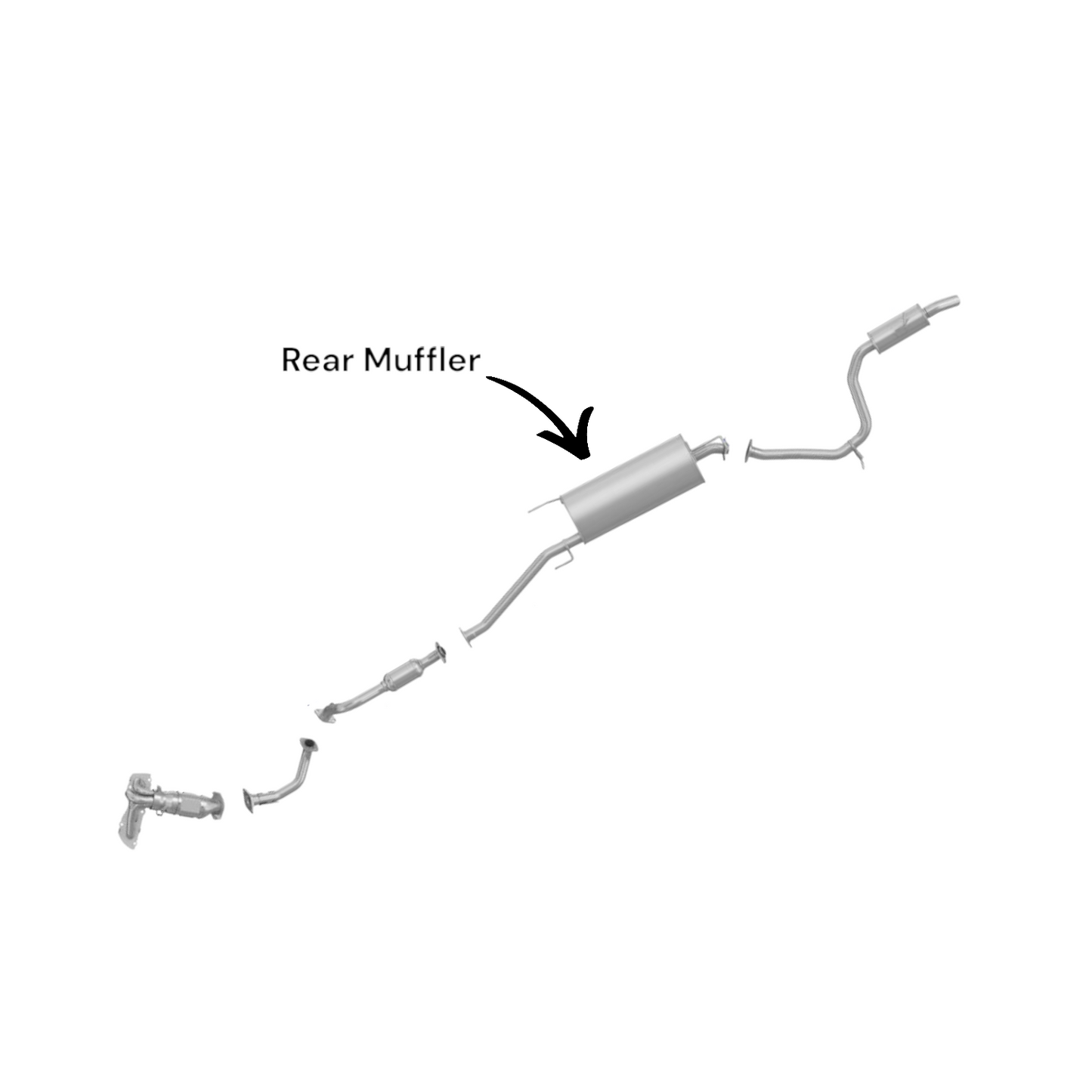 56295 - Toyota RAV4 2.5L (2013-2018) V4 Rear Muffler
