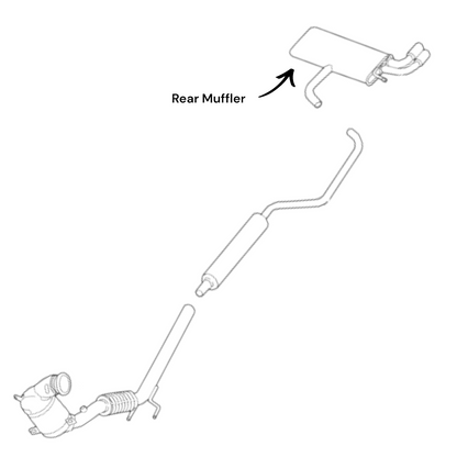Volkswagen Golf 1.8L (2015-2018) Rear Muffler