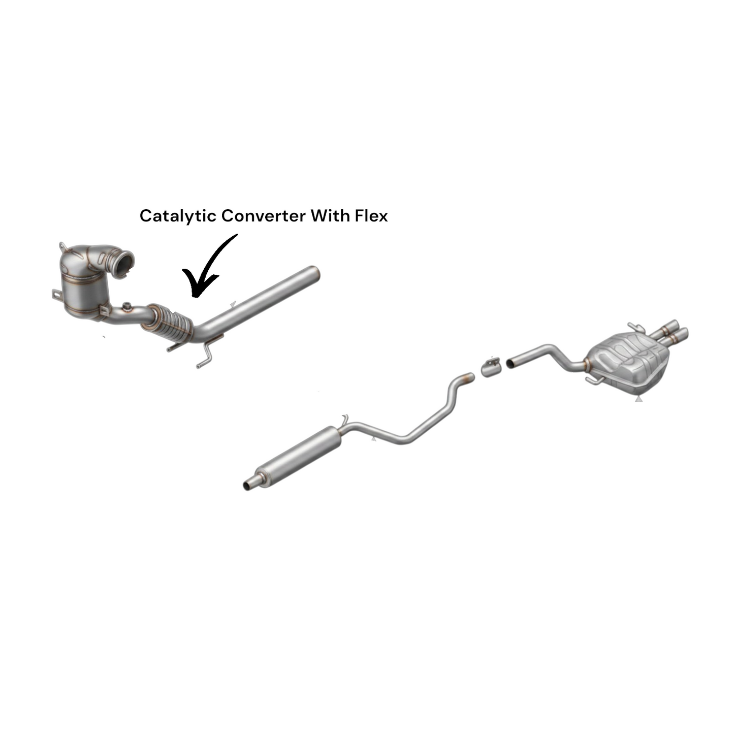 Volkswagen Golf 1.8L (2015-2018)  Catalytic Converter With Flex 