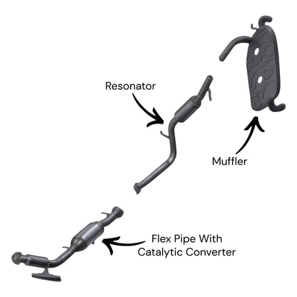 Volvo C70 2.5L Turbo (FWD Only) (2006-2010) Catalytic Converter, Resonator And Muffler