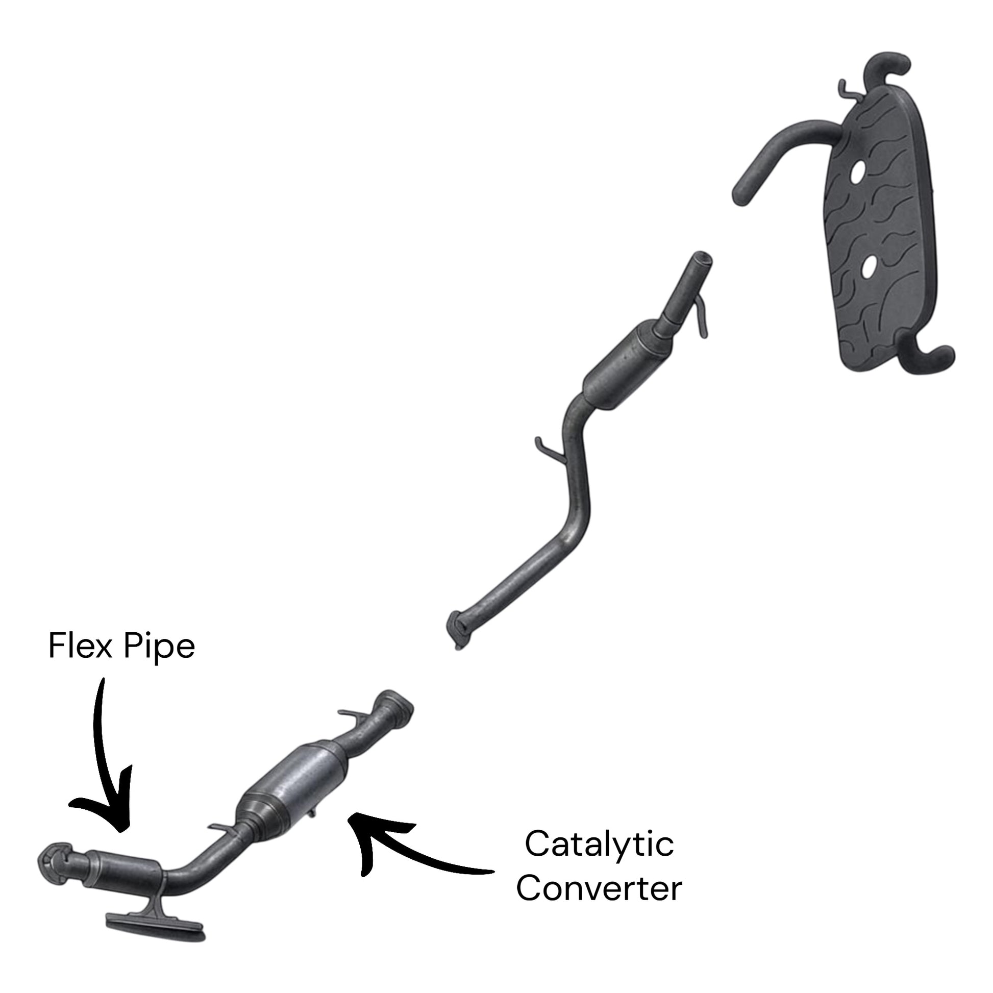 Volvo V50 2.5L Turbo (2005-2009) Flex Pipe With Catalytic Converter