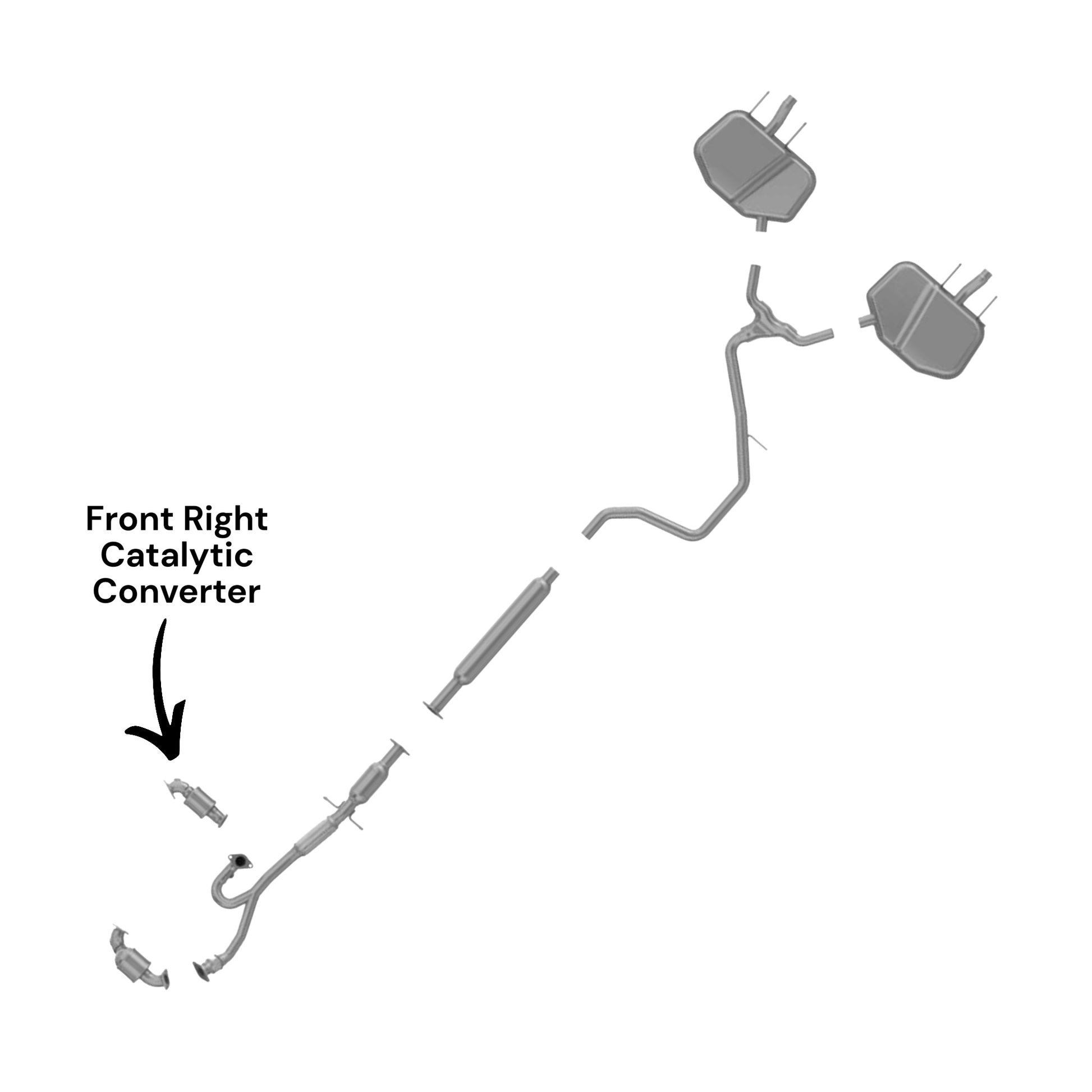 Cadillac XTS 3.6L (2013-2016) (FWD) (Non-Turbo) Front Right Catalytic Converter