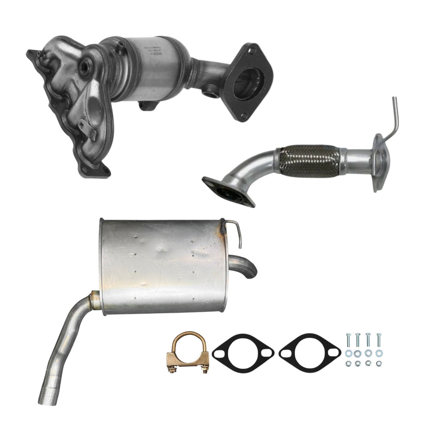 Hyundai Sonata 2.4L (2015-2017) Manifold Converter, Flex Pipe and Muffler