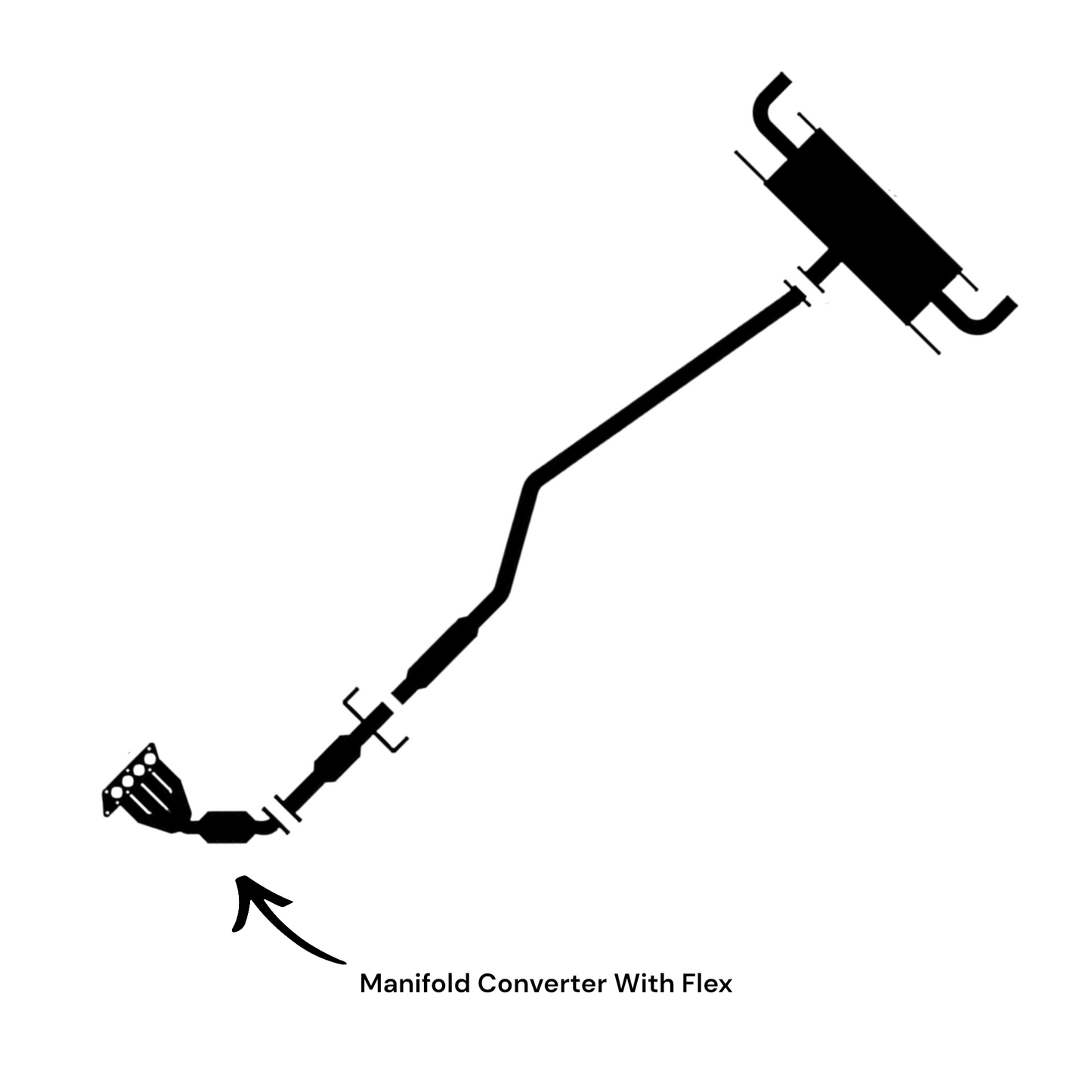 Mazda CX-5 2.0L (2013-2015) Manifold Converter with Flex Pipe (FWD)