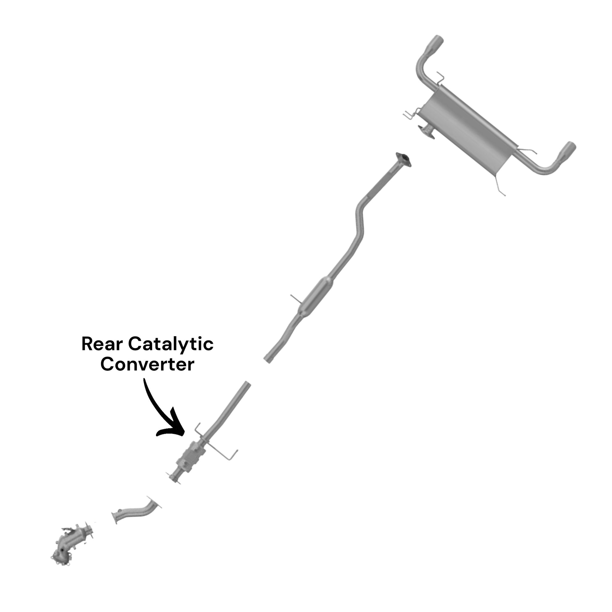 Mazda CX-7 2.3L (2010-2012) (Turbo) Rear Catalytic Converter