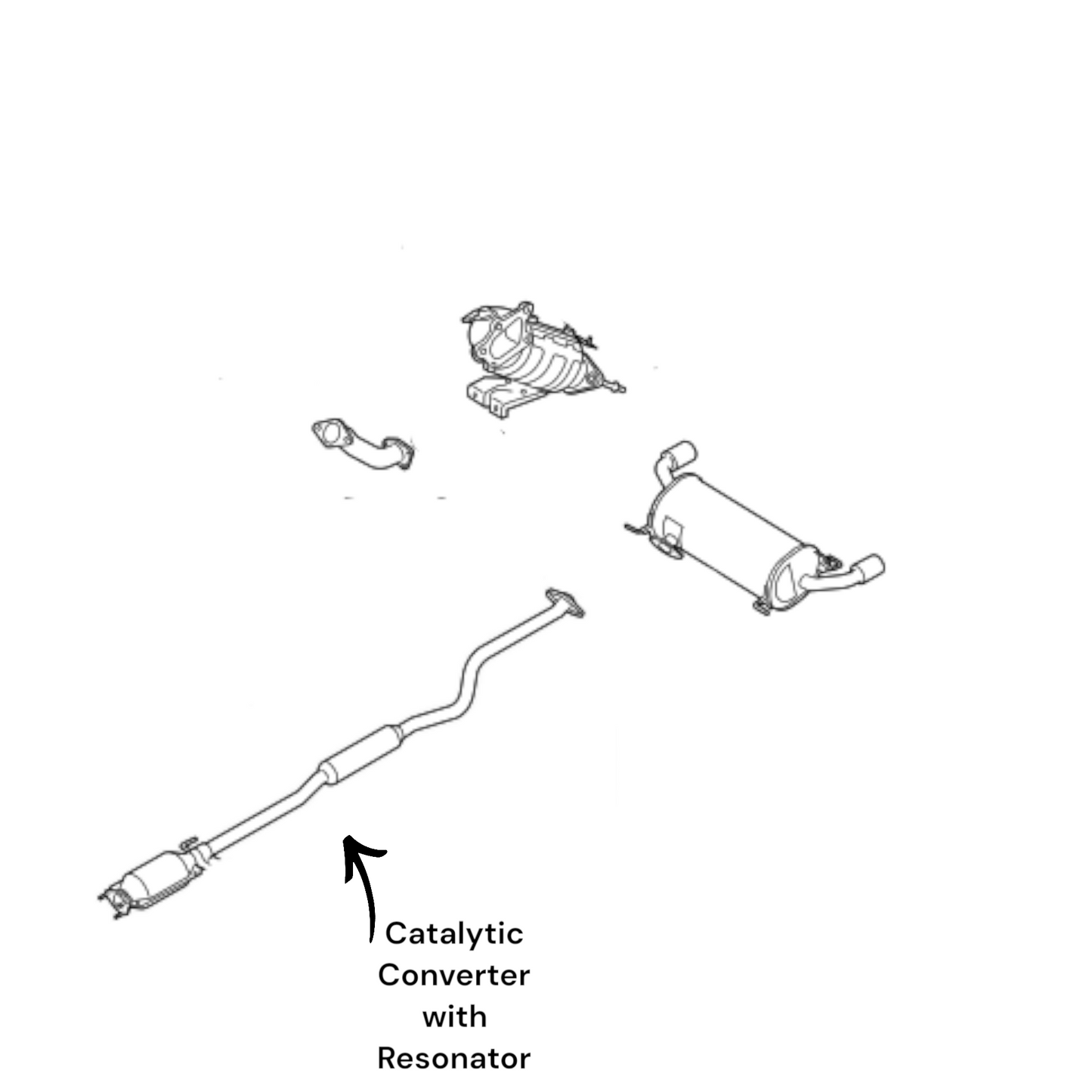 Mazda CX-7 2.3L 2007-2009 Turbo Catalytic Converter with Resonator