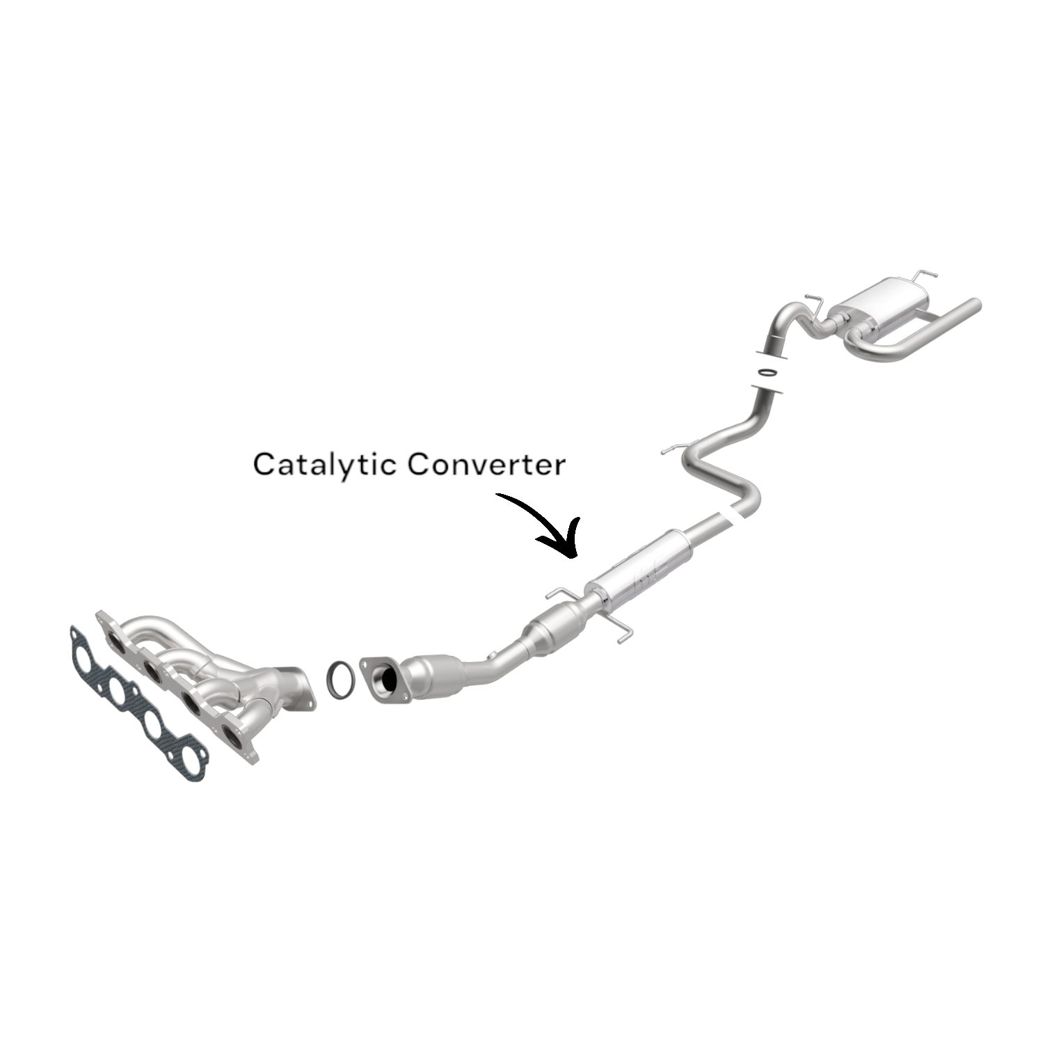 643081 - Toyota Yaris 1.5L (2012-2014) V4 Catalytic Converter and Resonator