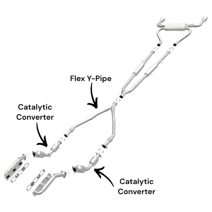 INFINITI QX70 5.0L (2014) (4WD) Both Side Converter and Flex Y-pipe