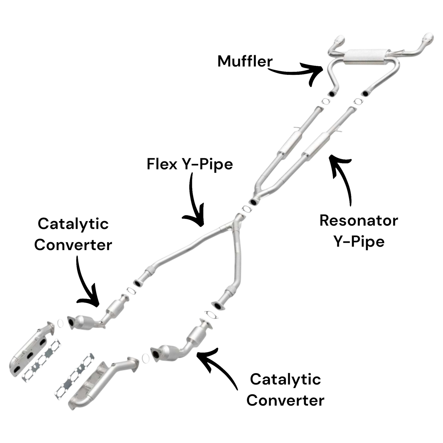 INFINITI Q50 3.7L (2014-2015) (AWD) Complete Exhaust
