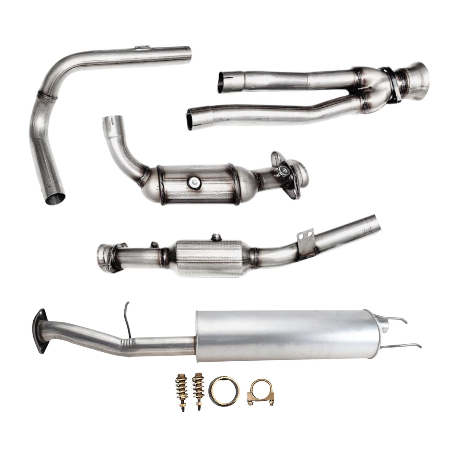 Ford Transit-250 3.7L (2015-2019) Dual Catalytic Converter with Y-Pipe and Muffler
