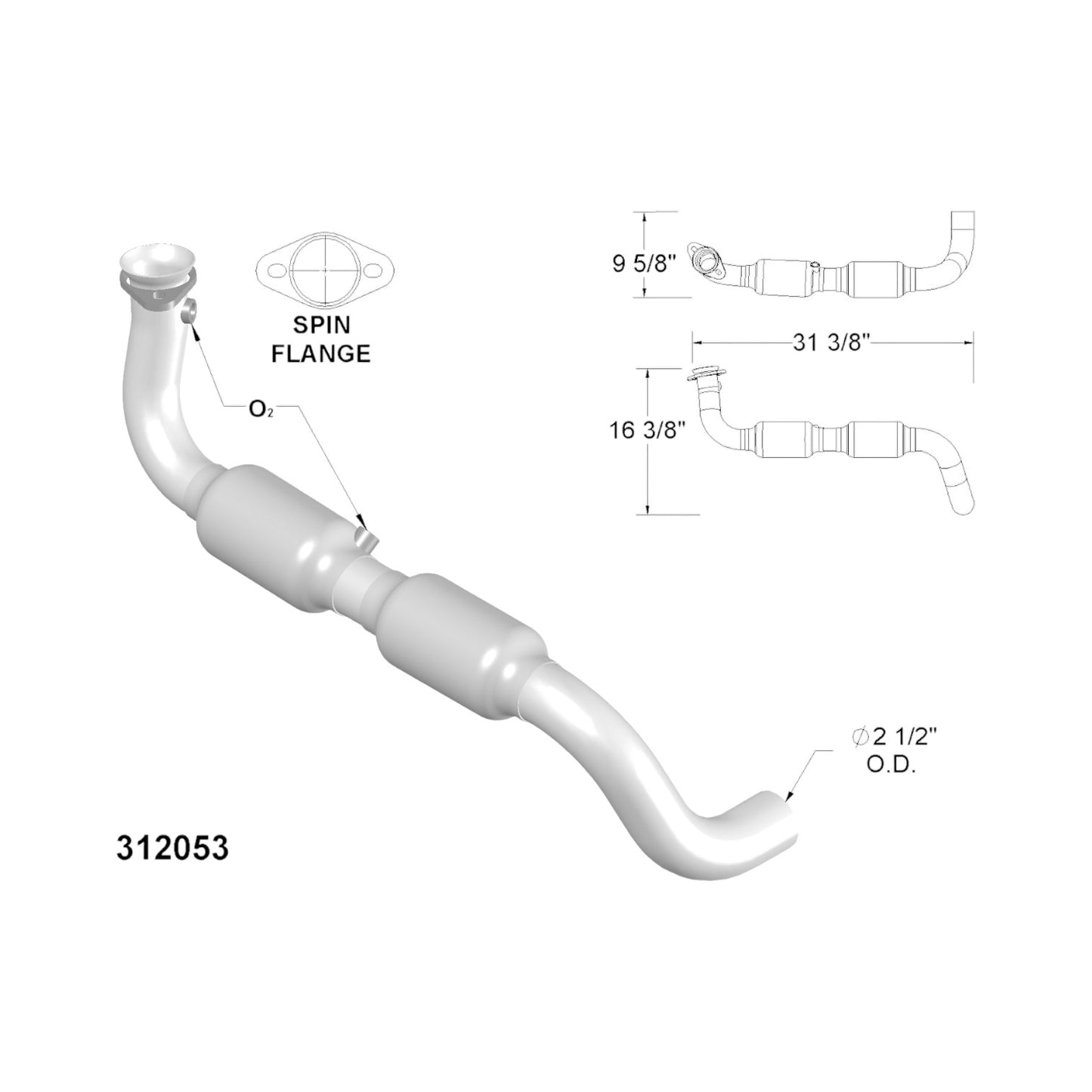 Lincoln Mart LT 5.4L 4WD 2006  with 2 Converters (Only for California Emissions)