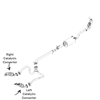 Ram 1500 3.6L 2019-2022 Left and Right side Catalytic Converter