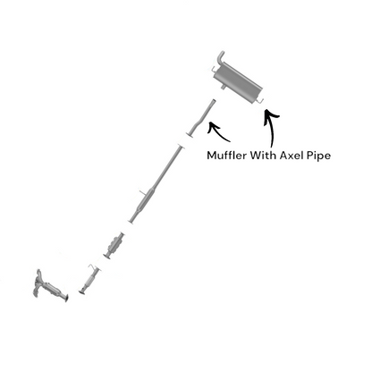 Hyundai Tucson 2.4L (2010-2013) Muffler With Axel Pipe