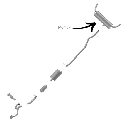 Cadillac SRX 3.0L 2010-2011 Muffler