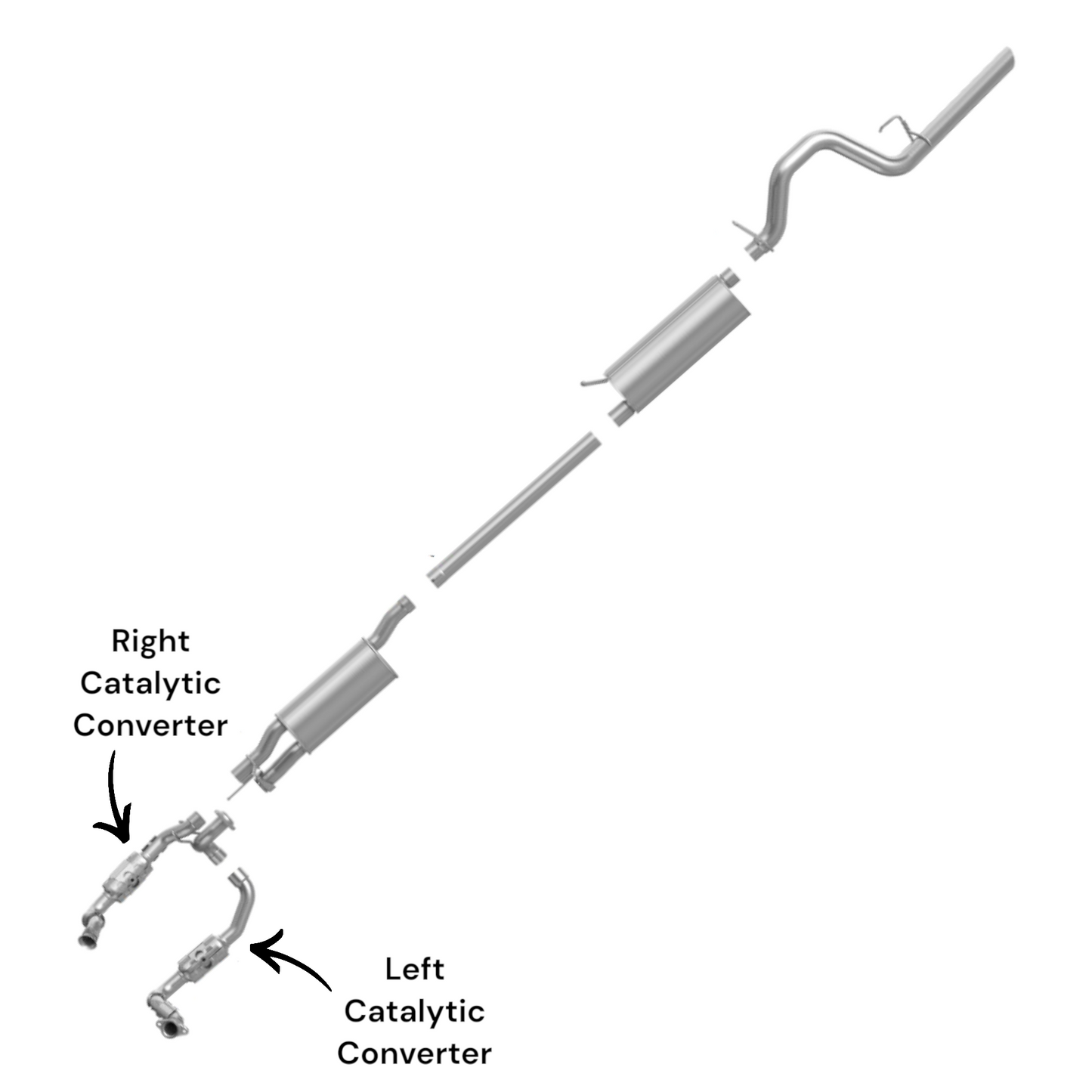 Ford F-350 Super Duty 6.2L (2011-2017) Left and Right Side Converter
