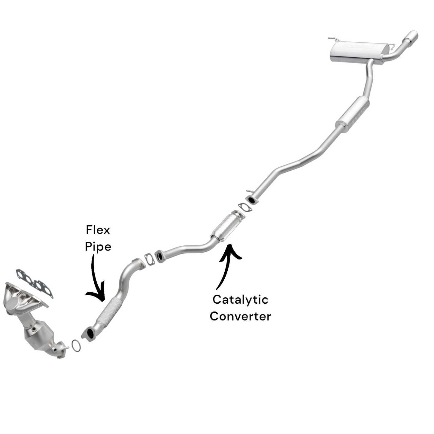 Nissan Rogue 2014-2019 2.5L Catalytic Converter and Flex Pipe
