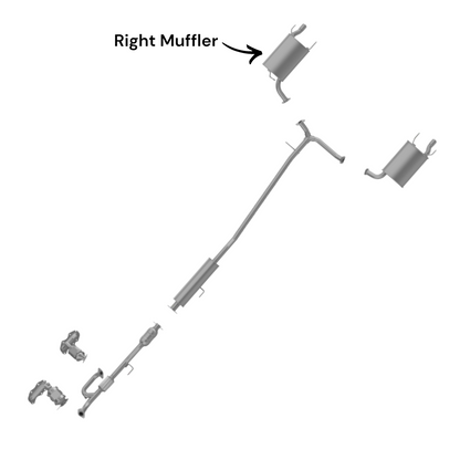 Toyota Camry 3.5L (2012-2017) Right Side Muffler