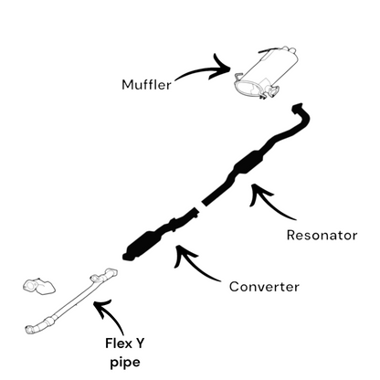 Mitsubishi Outlander 3.0L (2008-2011) Y Flex Pipe, Catalytic Converter, Resonator & Muffler (AWD) (Japan Built)