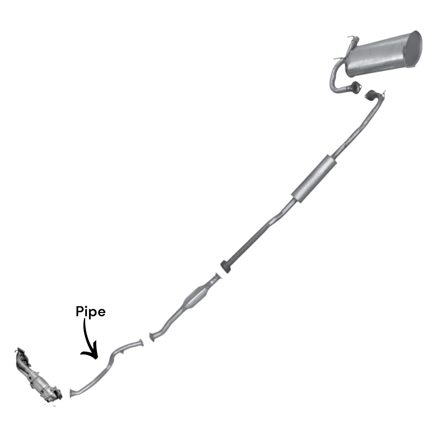 Tuyau d'échappement avant pour Nissan X-Trail 2.5L (2005 et 2006) V4 traction avant et intégrale