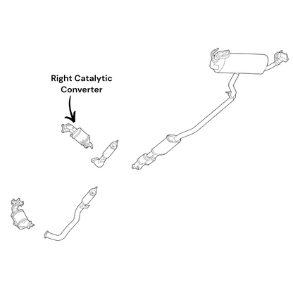 Cadillac XT6 3.6L (2020-2025) Right Manifold Converter
