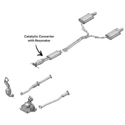 Convertisseur catalytique avec résonateur pour Lincoln MKT 3.5L (2013-2019)