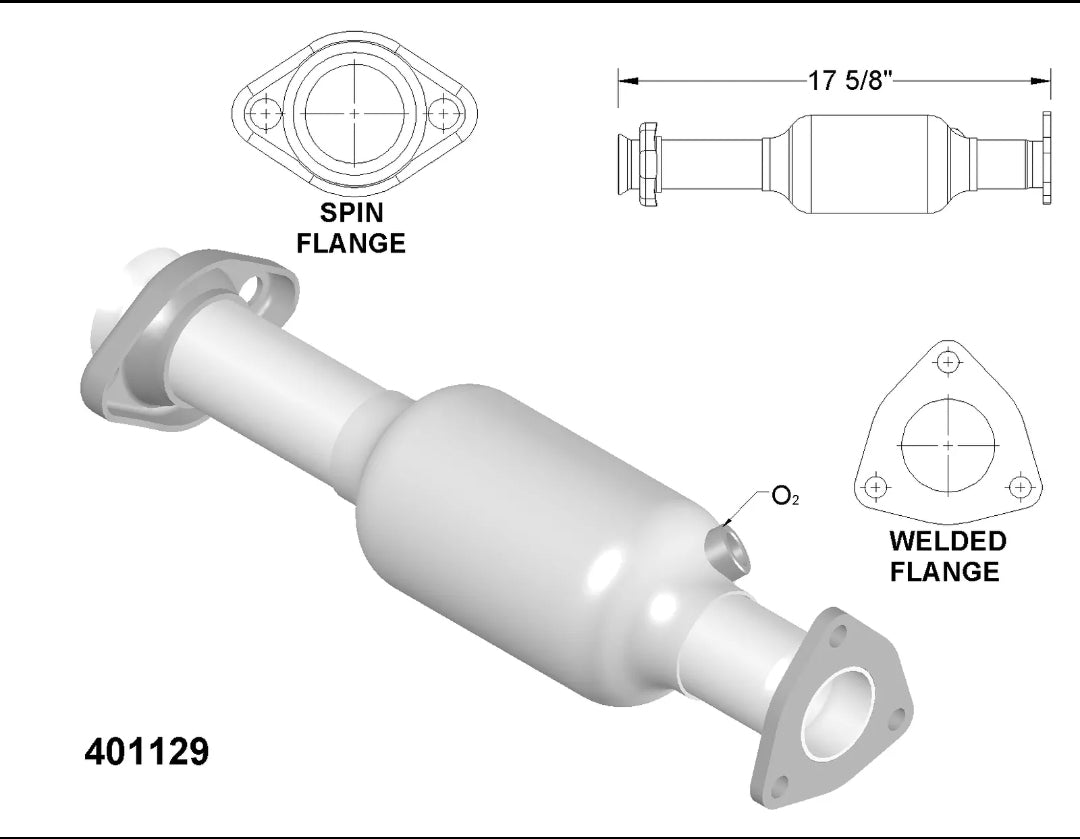 Acura Integra 2-Door/3-Door Hatchback 1.8L & 4-Door Sedan 1.8L (1996-2001) Catalytic Converter