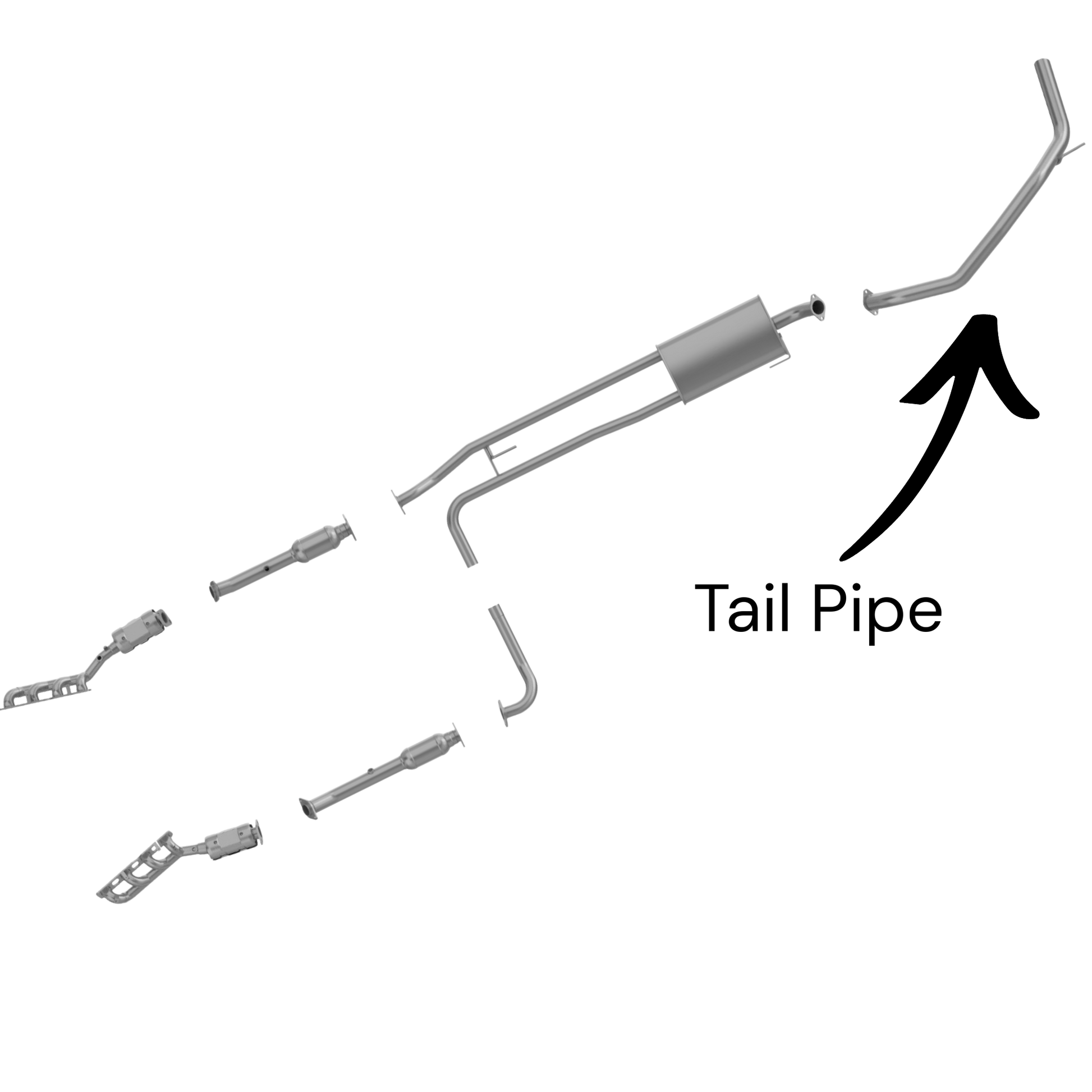 Nissan Titan 5.6L (2008-2015) (139.8" Wheelbase) Tail pipe