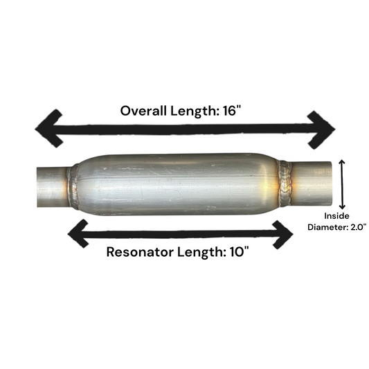 Universal Resonator- Overall length 16" and 2.0" Inside Diameter