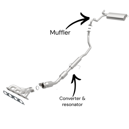 Toyota Corolla 1.8L (2009-2013) Converter with Resonator & Muffler
